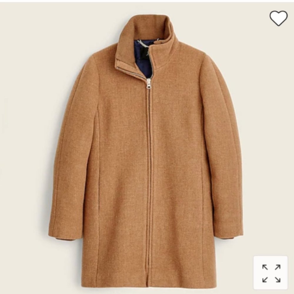 J.Crew Wool Lodge Coat, Heather Acorn, Petite 2  ||  New with Tags!